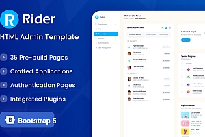 Rider HTML Pro Bootstrap 5 管理主题源代码