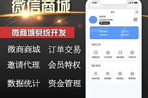 微商城系统开发交易代理广告会员h5搭建可二次开发成品源码搭建定制