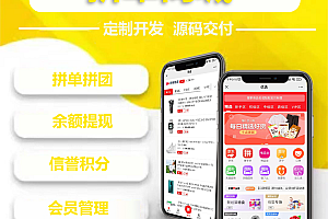 拼团商城源码分享拼团余额提现网站定制开发源码二开
