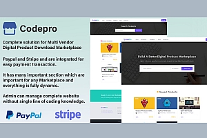 Codepro 多供应商数字产品下载市场源代码