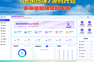 短视频矩阵源码OEM贴牌多平台管理账号批量剪辑自动定时发布