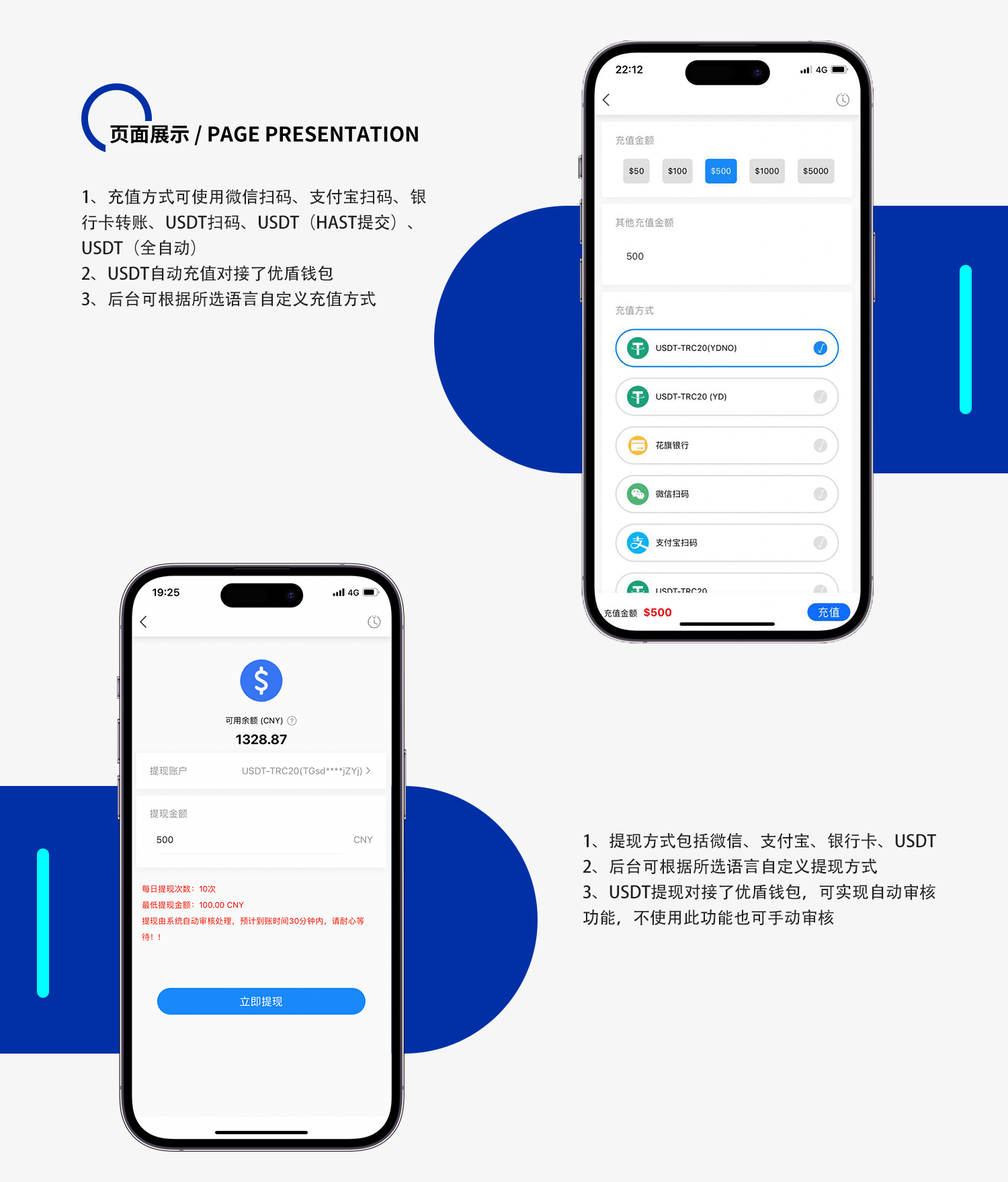 2023国际版理财项目充电宝影视基金外汇金融货币投资USDT多语言14种语言