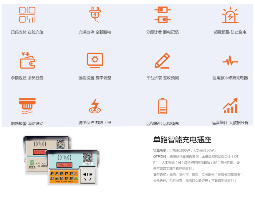 尚无忧共享小区电动车充电桩系统扫码充电系统小程序源码