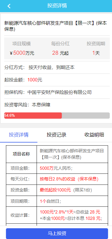 影视投资系统/理财众筹系统/余额宝分红/积分商城