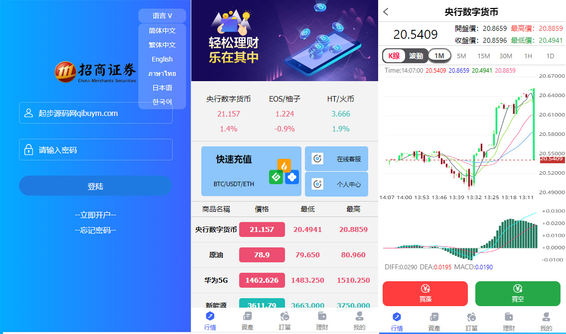 全新开发六种语言出海版理财系统/外汇微盘系统/投资理财/区块链/股票/余额宝